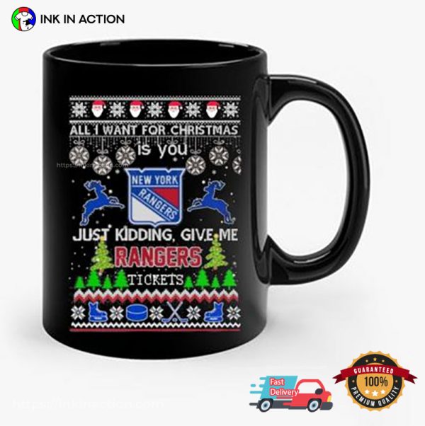 All I Want For Christmas Is Rangers Tickets Ugly Christmas 2023 Mug