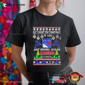 All I Want For Christmas Is Rangers Tickets Ugly Christmas T Shirt 2