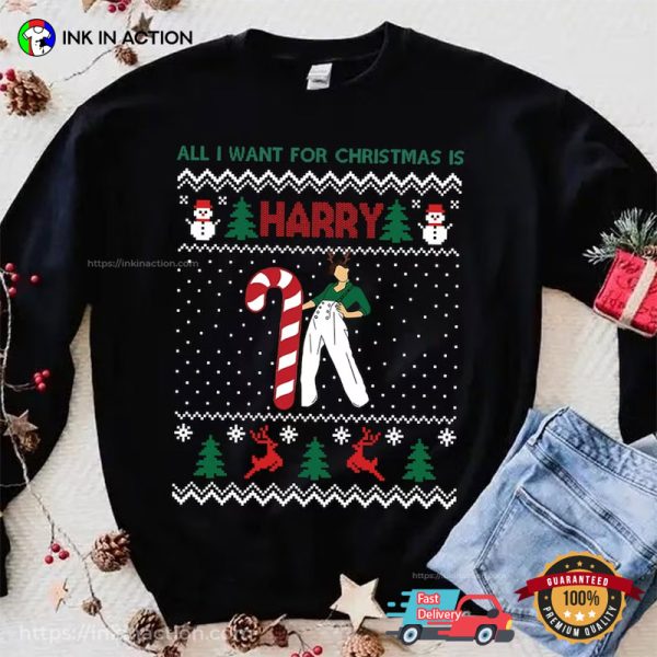 All I Want For Christmas is Harry Christmas T-shirt