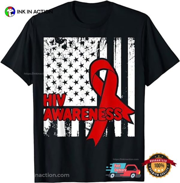 America HIV Awareness Days Retro T-shirt