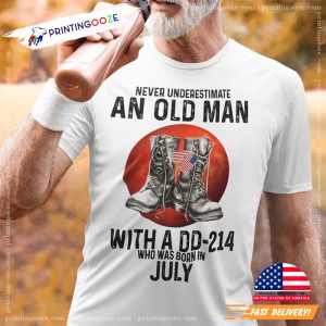 An Old Man With A DD-214 Born In July T-Shirt