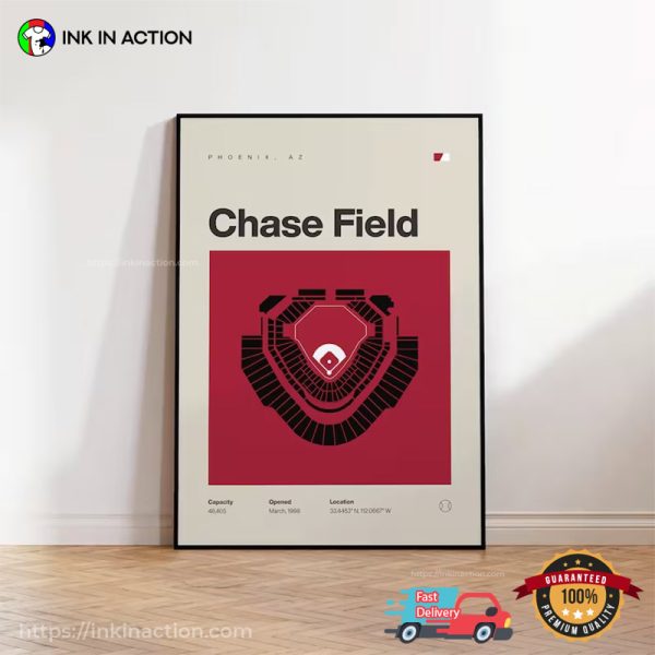 Arizona Diamondbacks Chase Field Stadium Poster