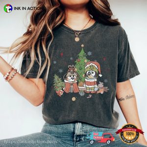 Bluey And Friends Christmas, bluey christmas Comfort Colors T Shirt 2