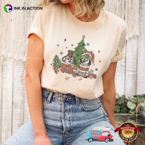 Bluey And Friends Christmas, bluey christmas Comfort Colors T Shirt 4