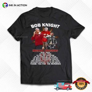Bob Knight Indiana Hoosiers 1940 2023 Anniversary T-Shirt
