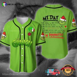 The Grinch Schedule My Day I’m Booked Happy Xmas Baseball Jersey