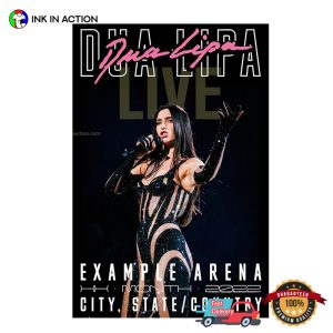 Custom Date And Place Dua Lipa Live Concert Poster