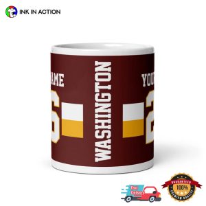Custom Name And Number washington commanders Football Mug 2