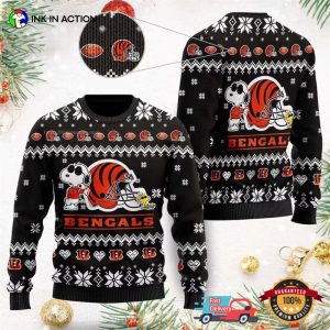 Cute The Snoopy Cincinnati Bengals Ugly Christmas Sweatshirt