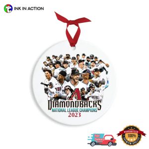 Diamondbacks National League Champions 2023 Baseball Ornaments 3