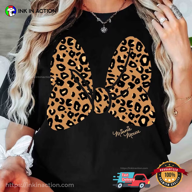 Womens Disney Tank Top Leopard Minnie Mouse Tank Womens Disney Cheetah Tank  Disney World Shirts Gift for Her Disney Animal Print 