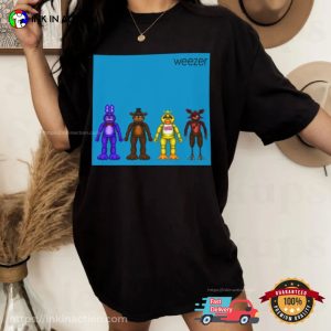 FNAF Blue Album Cover Freddy Fazbear Video Game Meme T shirt 2