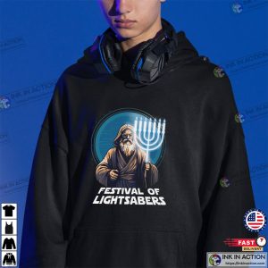 Festival Of Lightsabers, Jewish Star Wars Inspired Graphic Shirt