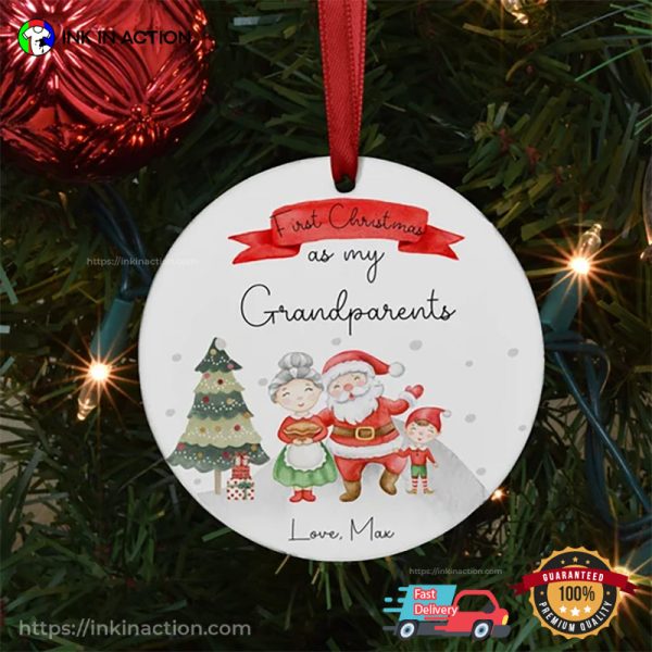 First Christmas As Grandparents Personalized Ornaments