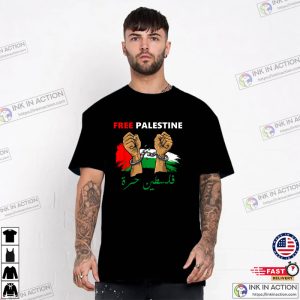 Free Gaza Free Palestine Flag Arabic Human Rights T shirt 2