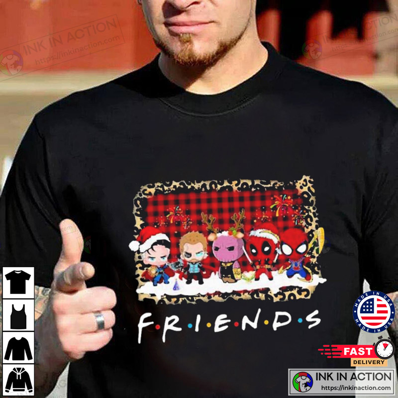 Friends Marvel Chibi Characters Christmas Shirt