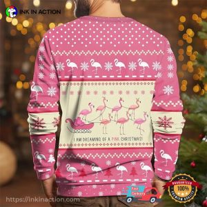 Funny Flamingo Santa Pink Christmas funny Ugly Sweatshirt 1