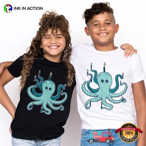 Funny Menorah Octopus Hanukkah T-shirt