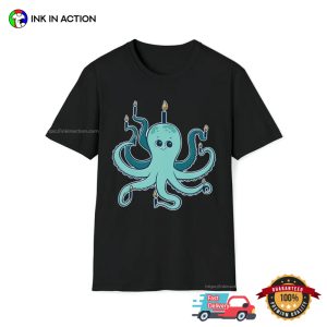 Funny Menorah Octopus Hanukkah T Shirt 4