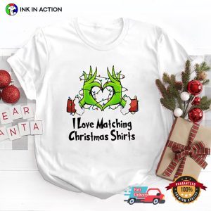 Funny grinch hand Couple Matching T Shirt 2
