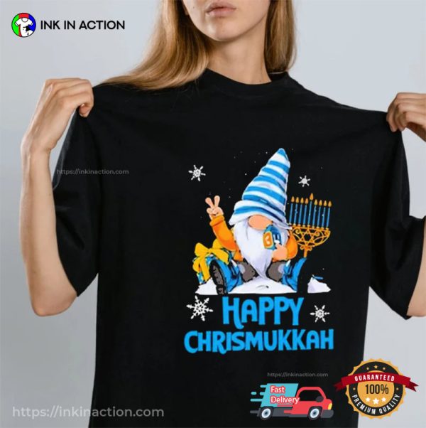 Gnome Happy Chrismukkah 2023 Merry Christmas And Happy Hanukkah Essential Tee