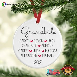 Grandkids’ Christmas Ornament with Grandchildren’ Names