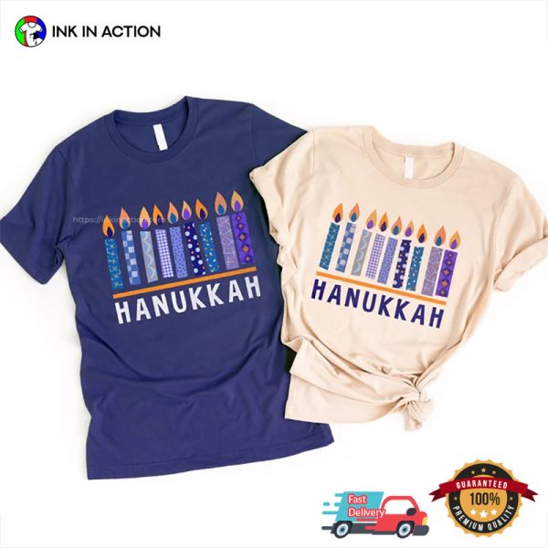 Hanukkah Candles Festival Comfort Colors Tee