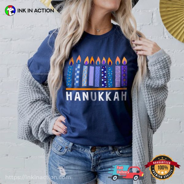 Hanukkah Candles Festival Comfort Colors Tee