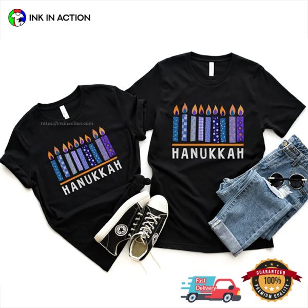 Hanukkah Candles Festival Comfort Colors Tee