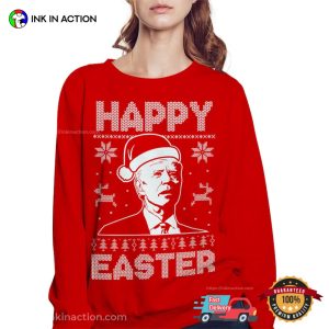 Happy Easter Confused Joe Biden funny ugly christmas sweatshirt 3