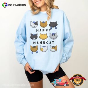 Happy Hanucat Meowzel Tov Hanukkah T Shirt 4