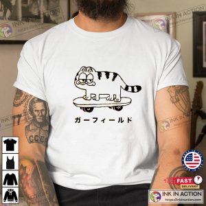 Japanes Cool Garfield Skate Vintage T Shirt