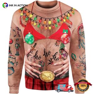 Jingle Beer Belly Funny Christmas Ugly Sweater, Funny Xmas Gift 2