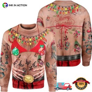 Jingle Beer Belly Funny Christmas Ugly Sweater, Funny Xmas Gift 3