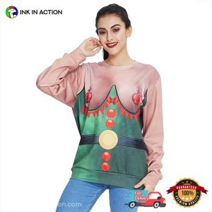 Jingle Bell Mrs Claus Body Ugly Christmas Sweater 2