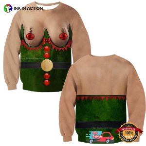 Jingle Bell Mrs Claus Body Ugly Christmas Sweater 3