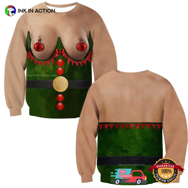 Jingle Bell Mrs Claus Body Ugly Christmas Sweater