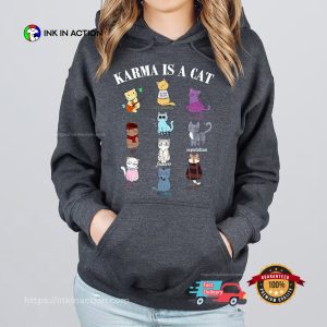 Karma Is A Cat, Music Albums As Books, Music Fan Album Shirt 2