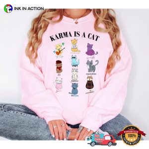 Karma Is A Cat, Music Albums As Books, Music Fan Album Shirt 4