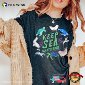 Keep the Sea Plastic Free, Save Ocean Life Comfort Colors Tee 1