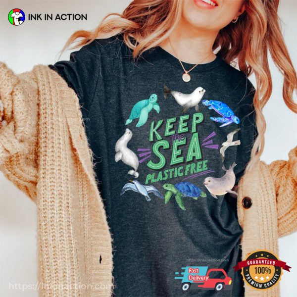 Keep the Sea Plastic Free, Save Ocean Life Comfort Colors Tee