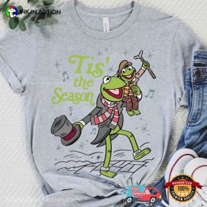 Kermit The Frog And Tiny Tim Tis' The Season Muppet Christmas Carol T shirt 1