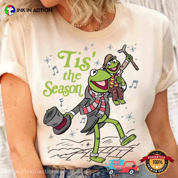 Kermit The Frog And Tiny Tim Tis’ The Season Muppet Christmas Carol T-shirt