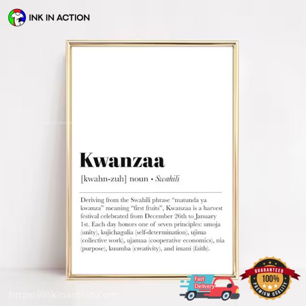 Kwanzaa Definition Print Poster