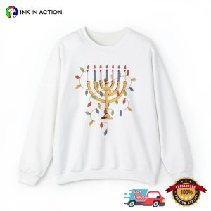 Lit for Hanukkah Christmukkah Menorah Shirt 3
