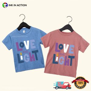 Love And Light Hanukkah Shirt, Menorah Shirt