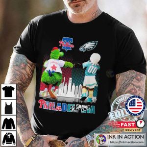 Mascot Philadelphia Phillies And Philadelphia Eagles City Sport Team Shirt