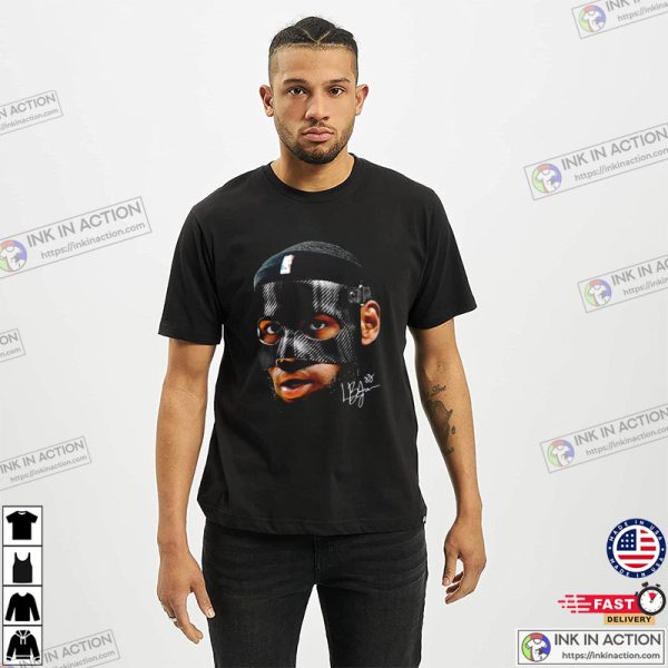 Mask Lebron James Signature Portrait T-shirt