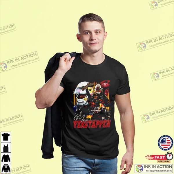 Max Verstappen Champion Collage Vintage 90s T-Shirt