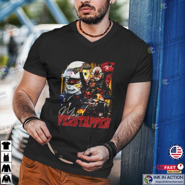 Max Verstappen Champion Collage Vintage 90s T-Shirt